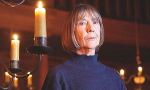 Eileen Atkins inside the playhouse, the Globe's new indoor theatre