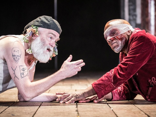 An honourable performance from Kevin R McNally as Lear and Burt Caesar as Gloucester in Nancy Meckler's 'King Lear' Marc Brenner